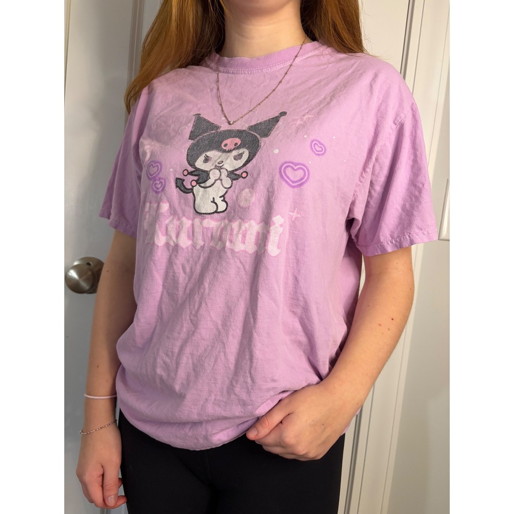 Sanrio Kuromi Graphic Tee Lavender Purple Short Sleeve Kawaii T-Shirt Medium